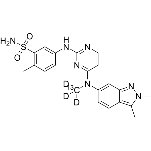 Pazopanib-13C,d3 (GW786034-13C,d3) 1261734-88-6